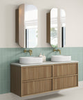 Aulic Venetta Fluted 1500mm wall hung vanity shown in a finished bathroom