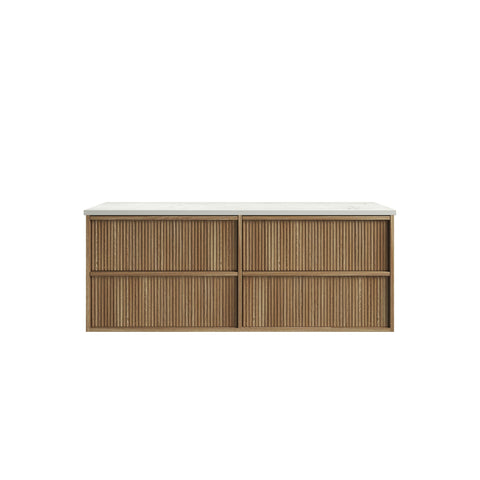 Aulic Venetta Fluted 1500mm wall hung vanity with vanity top