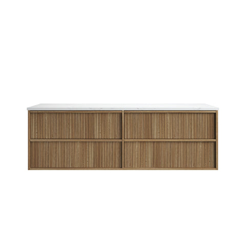 Aulic Venetta Fluted 1800mm wall hung vanity with vanity top