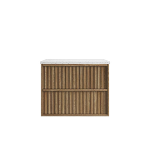 Aulic Venetta Fluted 750mm wall hung vanity with vanity top