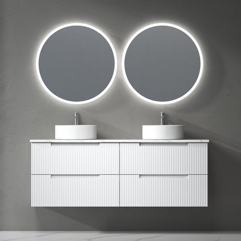 Front view of the Aulic Verona Mark II 1500mm wall hung vanity cabinet