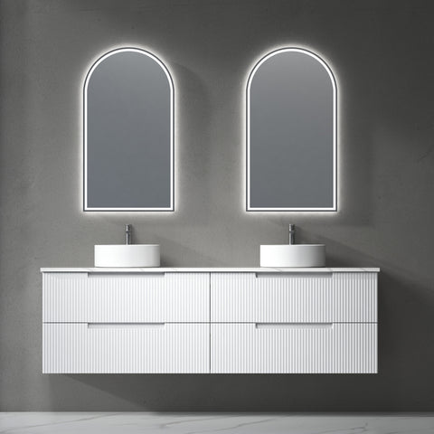 Front view of the Aulic Verona Mark II 1800mm wall hung vanity