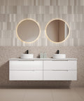 Aulic Verona Mark II 1800mm wall hung vanity shown in a finished bathroom