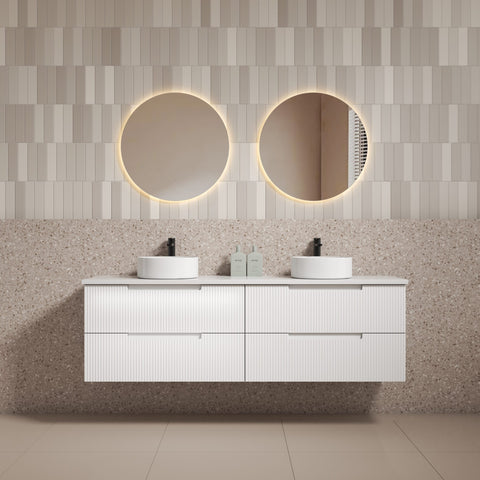 Aulic Verona Mark II 1800mm wall hung vanity shown in a finished bathroom