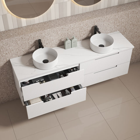 Aulic Verona Mark II 1800mm wall hung vanity in a bathroom setting