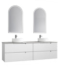 Aulic Verona Mark II 1800mm wall hung vanity shown in a finished bathroom