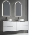 Aulic Verona Mark II 1800mm wall hung vanity styled in a bathroom