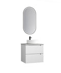 Aulic Verona Mark II 600mm wall hung vanity shown in a finished bathroom