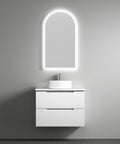 Front view of the Aulic Verona Mark II 750mm wall hung vanity