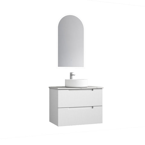 Aulic Verona Mark II 750mm wall hung vanity shown in a finished bathroom