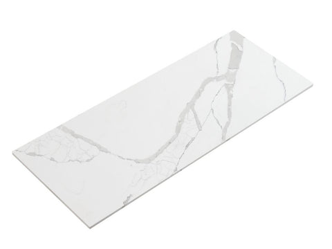 Palis White solid-surface flat stone vanity top for the Aulic Verona Mark II 900mm vanity