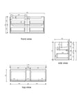 Aulic Voulari 1200mm wall hung vanity dimensions diagram