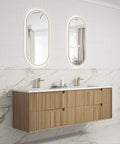 Aulic Voulari 1800mm wall hung vanity shown in a finished bathroom