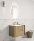 Aulic Voulari 750mm wall hung vanity shown in a finished bathroom