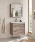 Aulic York 600mm wall hung vanity shown in a finished bathroom