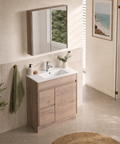 Aulic York 900mm floor standing vanity shown in a finished bathroom