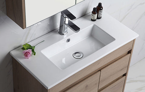 Aulic York 900mm wall hung vanity shown in a finished bathroom