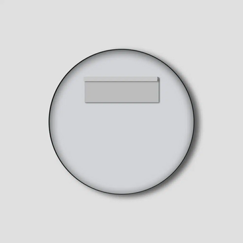 Aqua Perla - Matte Brushed Gold Framed Mirror 600mm