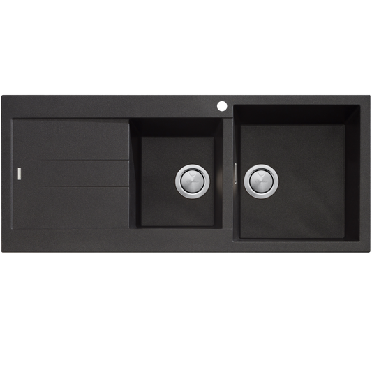 Oliveri - Santorini 1 & 3/4  Right Hand Bowl Topmount Granite Sink