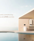 Lafeme AutoLux rimless smart toilet with in-wall cistern