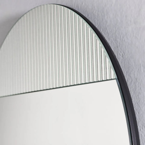 Halo - Round Frameless Fluted Feature Mirror 90cm