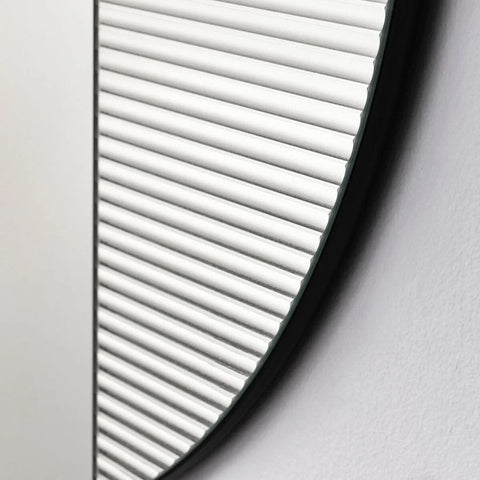 Halo - Round Frameless Fluted Feature Mirror 90cm