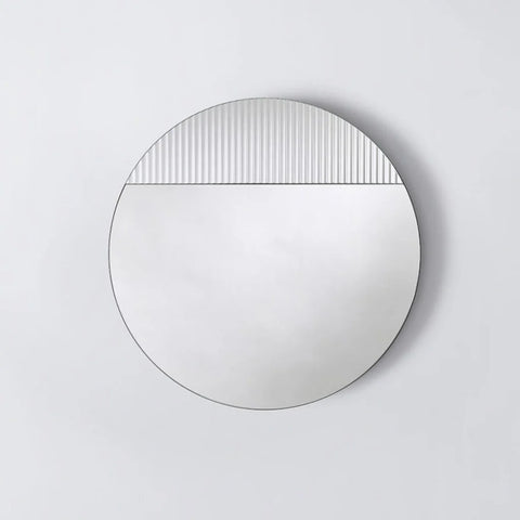 Halo - Round Frameless Fluted Feature Mirror 90cm