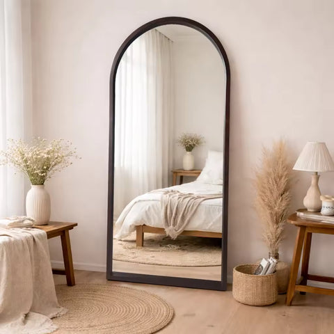 Arc of Eden - Walnut Coloured Wooden Framed Mirror