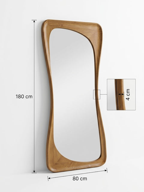 Mystique Mirror 180cm x 80cm Walnut/Oak