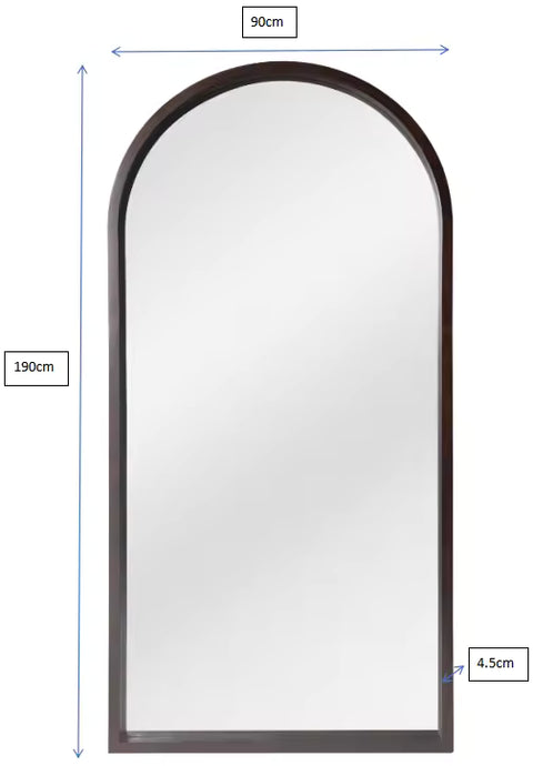 Arc of Eden - Walnut Coloured Wooden Framed Mirror