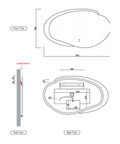 Dimension diagram - 1100mm