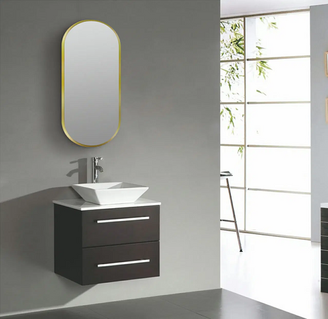 Matte Brushed Gold Framed LED Dressing Mirror 500x1000mm