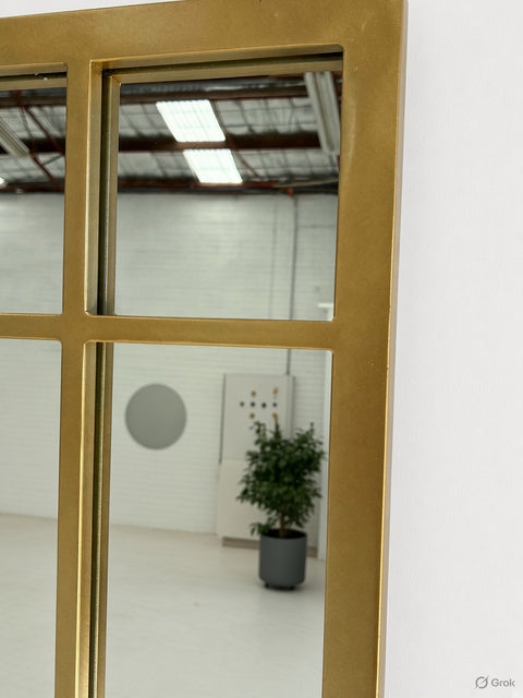 Kensington- Brushed Bronze Iron framed Mirror 180 x 70cm