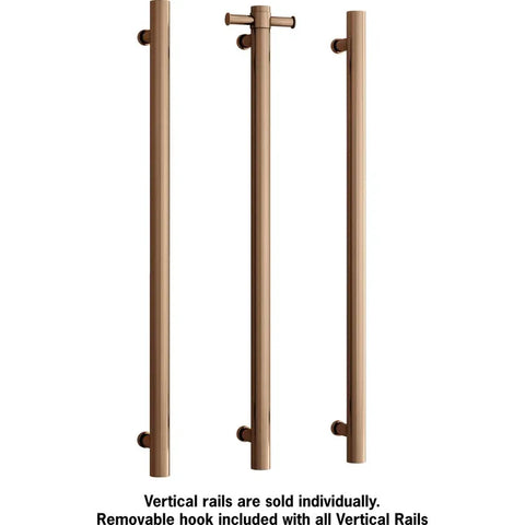 Thermogroup -  Thermorail 12V Round 900 Vertical Heated Towel Rail  Brushed Bronze