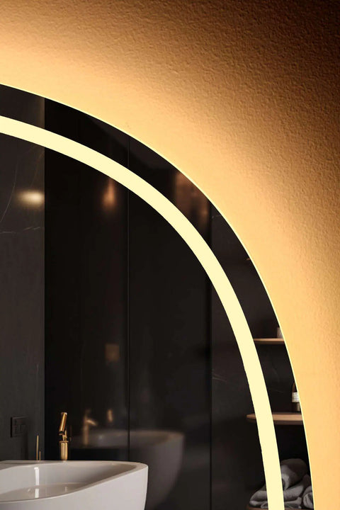 Aqua Perla - Lexsi Round Edge LED Mirror 2 Sizes