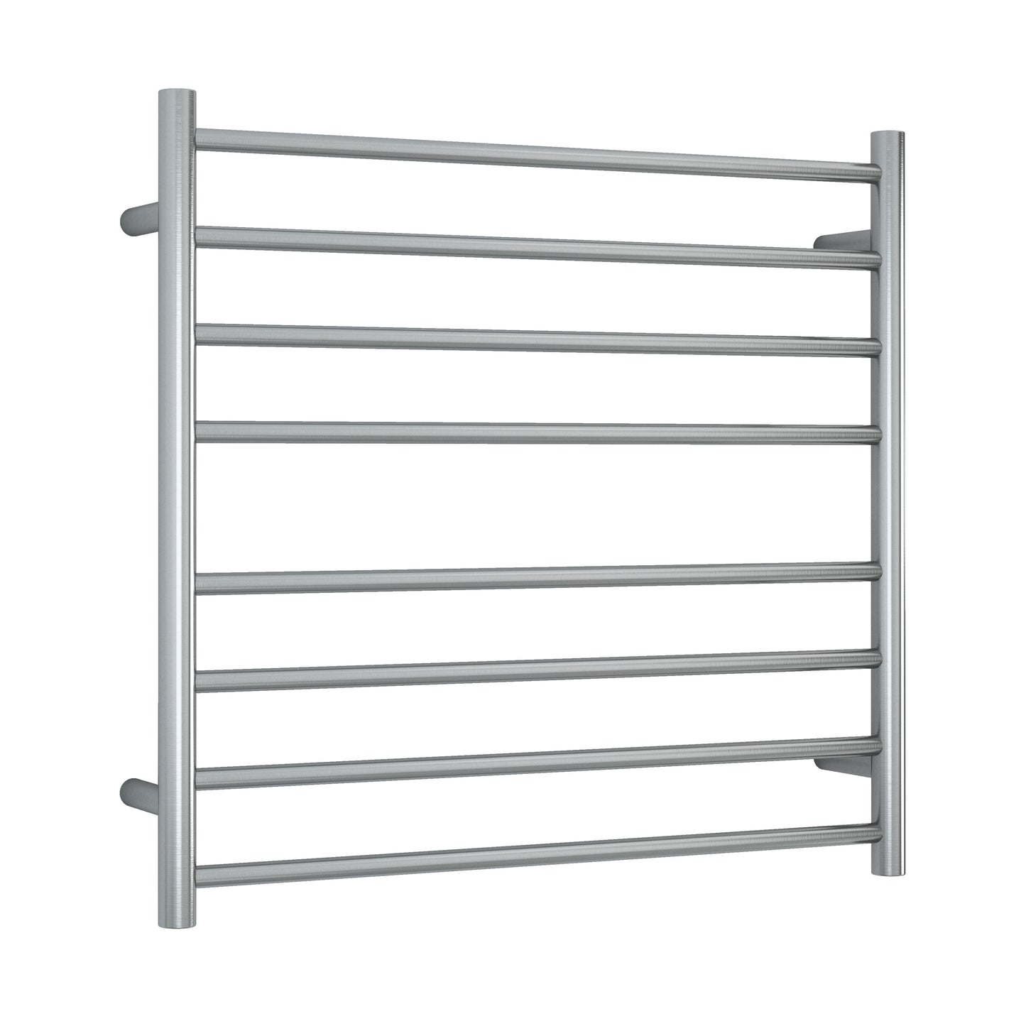 Thermogroup -  Brushed Nickel Round Ladder Heated Towel Rail W750xH700x122mm