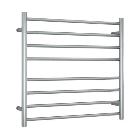 Thermogroup -  Brushed Nickel Round Ladder Heated Towel Rail W750xH700x122mm