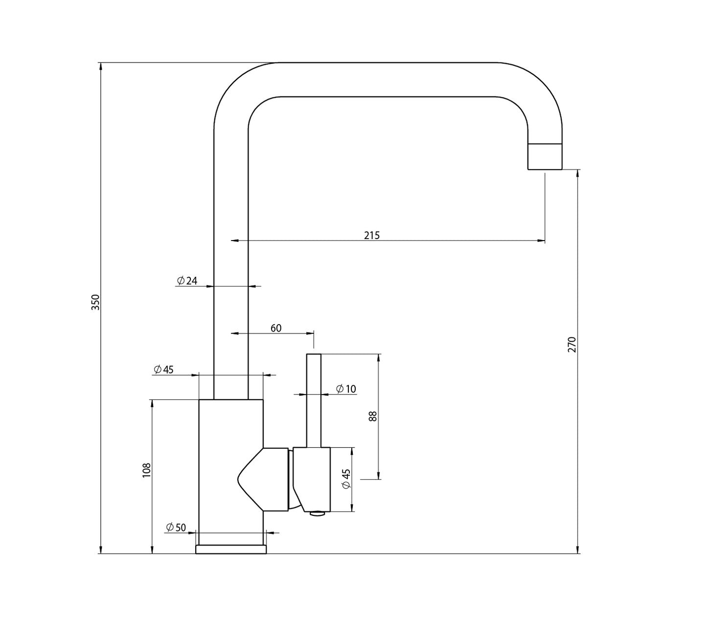 Linkware - Elle Project MK2 Sink Mixer Gun Metal