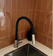 Star - Black and Brushed Nickel Pull Out Mixer Tap