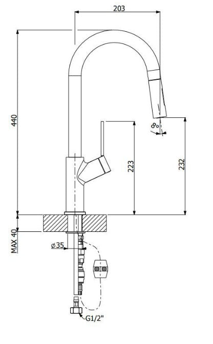 Oliveri - Vilo Pull Out Spray Mixer