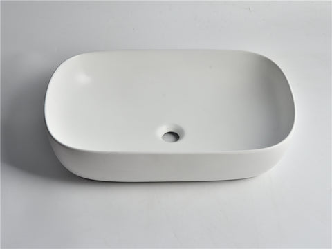 Claya -  Rectangle Ceramic Basin Matte White