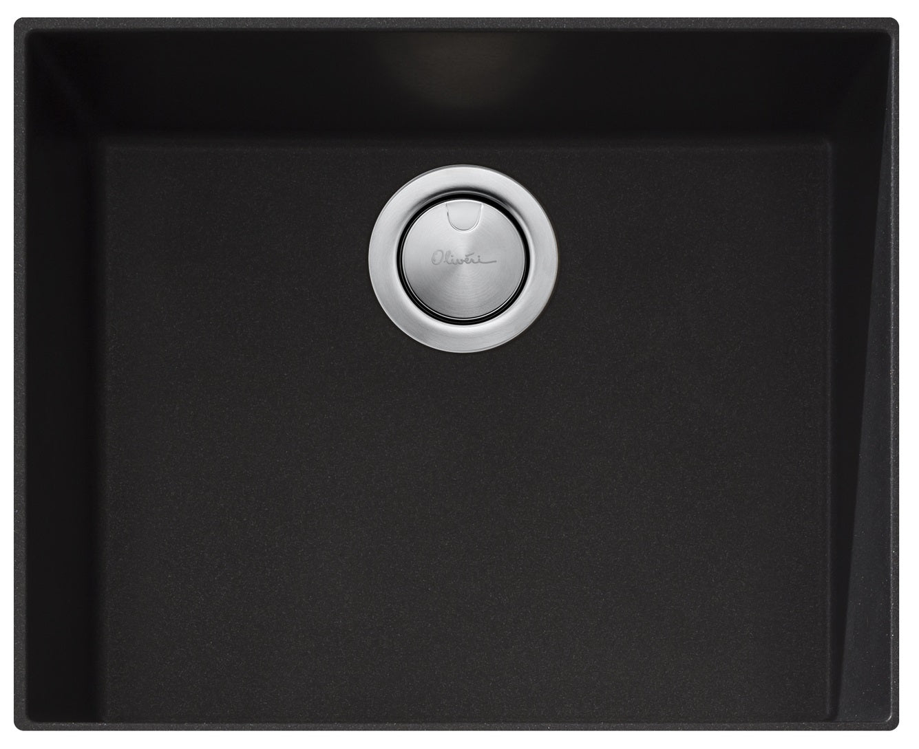 Oliveri ST-BL1550U - Santorini Black Single Bowl Undermount Sink