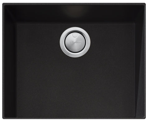 Oliveri - Santorini Black Single Bowl Undermount Sink