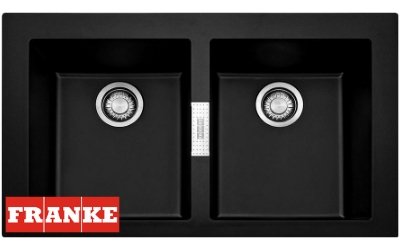 Double Bowl Black Sink - FRANKE Sirius 2.0 S2D620CB