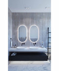 Ablaze Oval Backlit Mirror by Thermogroup - Warm Light