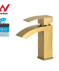 Esphera - Brushed Gold Short Basin Mixer Tap - 2 Magpies