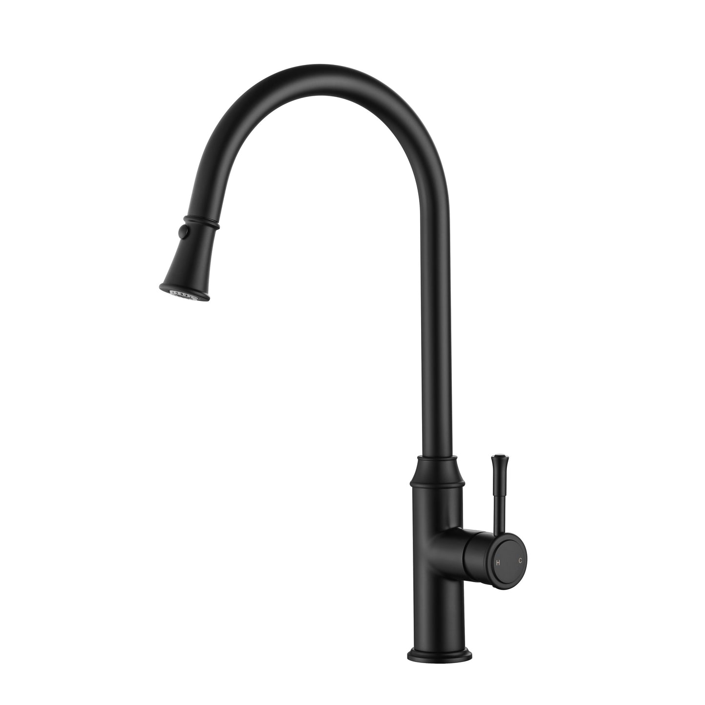 Montpellier Traditional Pull Out Kitchen Mixer Matte Black