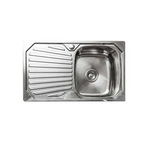 Stainless Steel Single Bowl Sink - Left/Right Hand Drainer