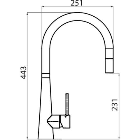 Oliveri - Essente 316 Stainless Steel Pullout Gooseneck