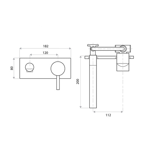 Linkware - Dan Elle Wall Outlet Mixer Chrome